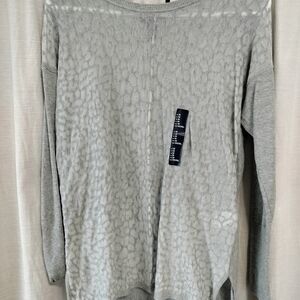 Gap Gray Animal Print Sweater